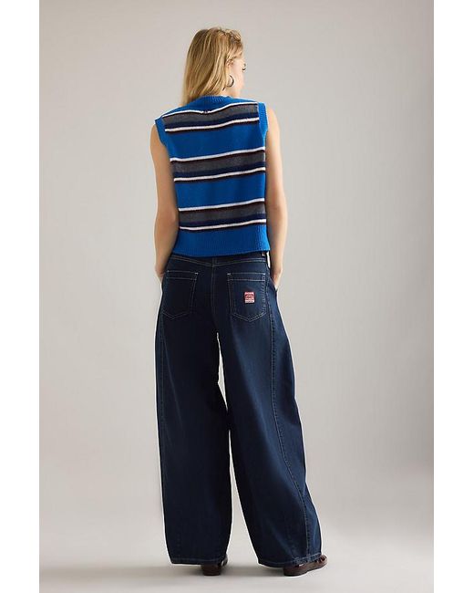 Damson Madder Blue Sofie Merino Wool Sweater Vest
