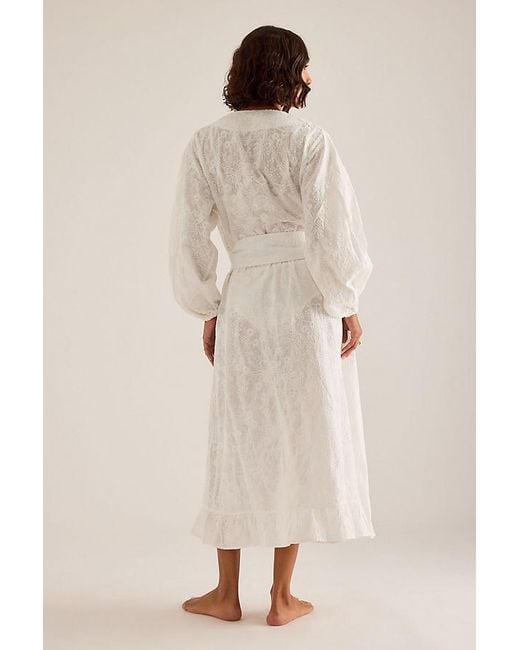 Meeka Natural Rae Embroidered Bridal Robe