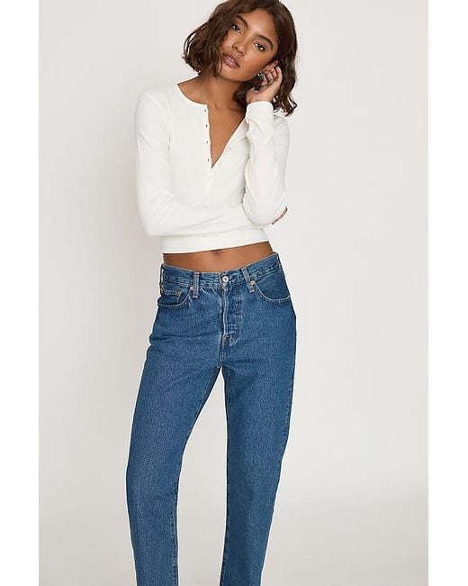Levi's Blue 501 Original Straight Jeans