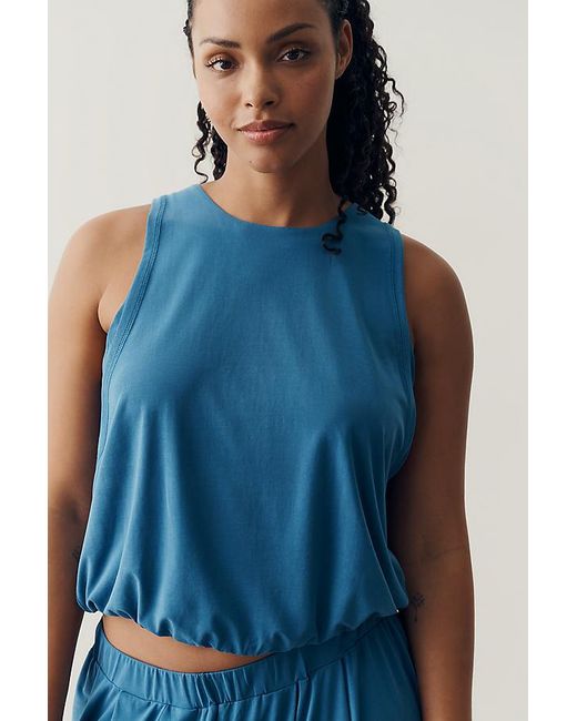 Daily Practice Blue Bubble Twist Tank Top