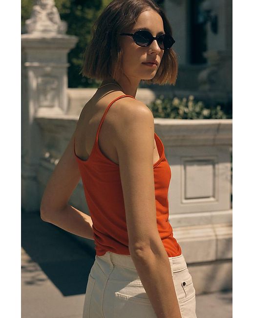 By Anthropologie Red Surrey '90S Strappy Scoop Tank Top