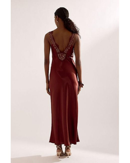 bardot red slip dress Capri Slip Dress In Fire Red