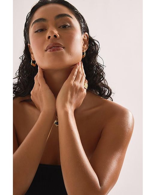 By Anthropologie Brown Plated Hammered Ring