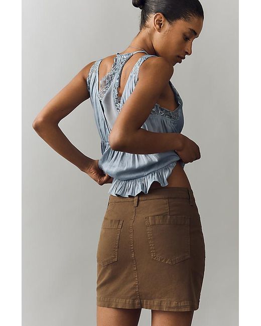Sanctuary Brown Routine Mini Skirt