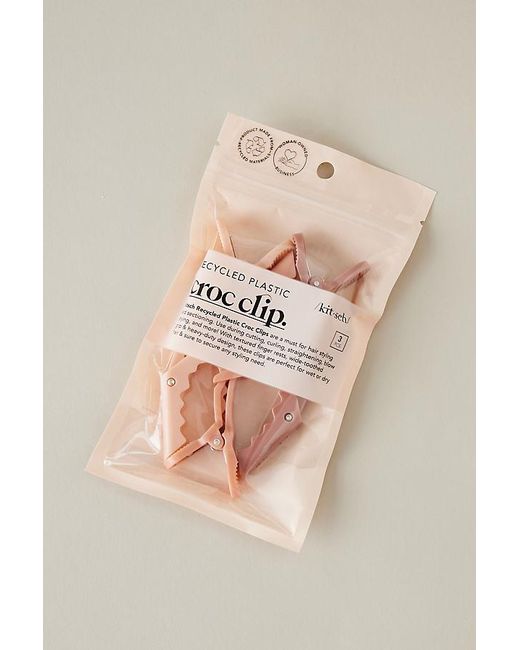 Kitsch Natural No Slip Crocodile Clips, Set Of 3