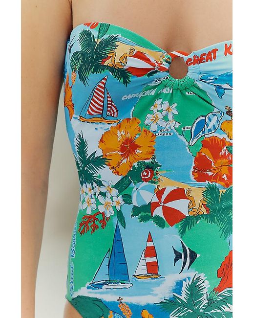 Seafolly Blue Viva Vacation One Piece Swimsuit