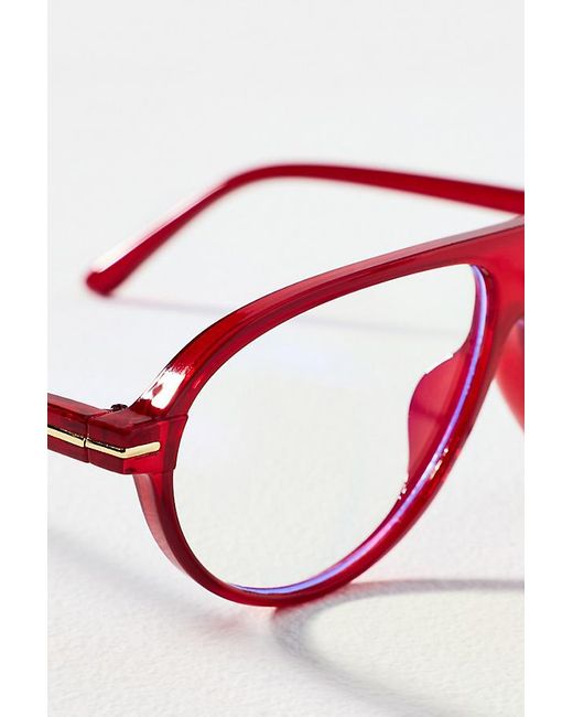 I-SEA Red Patterned Aviator Reading Glasses