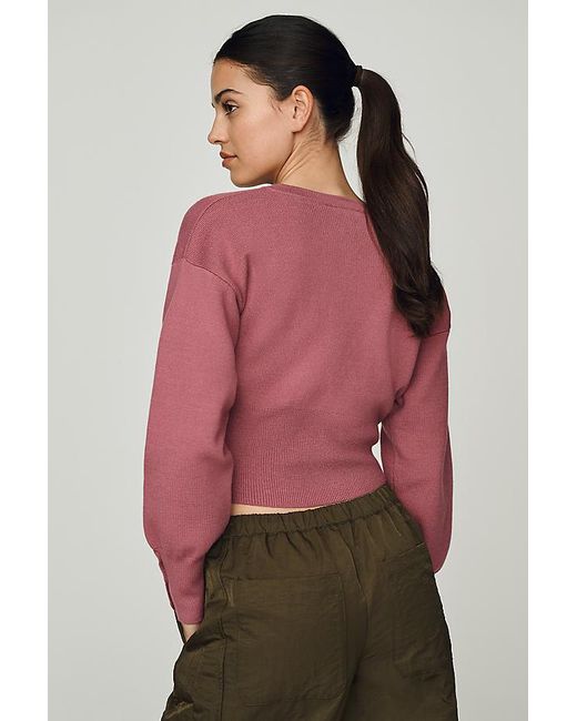 Daily Practice Pink Everyday Crew-Neck Cardigan
