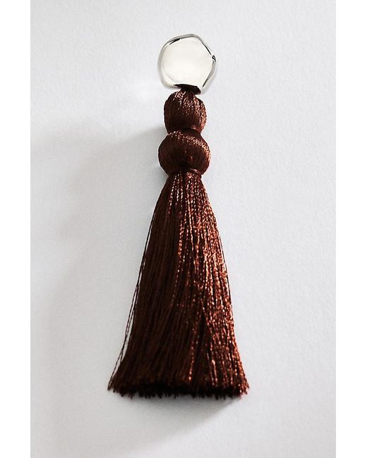 By Anthropologie Brown Tassel Drop Earrings