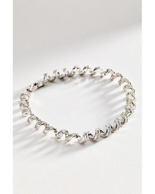 By Anthropologie Metallic Spiral Crystal Bracelet