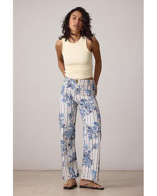Maeve Gray The Colette High-Rise Wide-Leg Jeans By