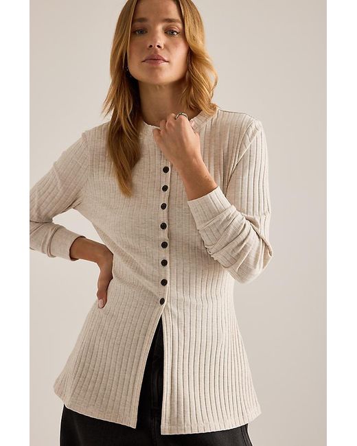 ALIGNE Natural Daphne Rib Cardigan