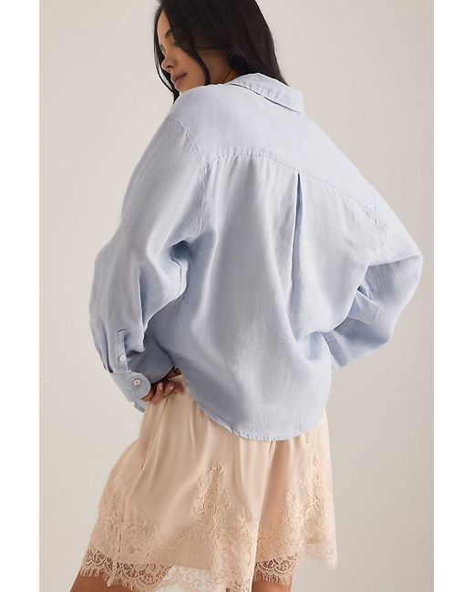Maeve Gray The Shrunken Bennet Linen Buttondown Shirt By