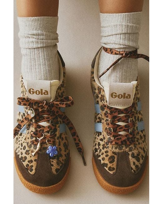 Gola Brown X Anthropologie Elan Leopard Trainers