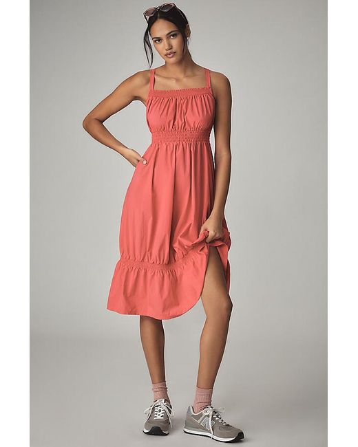 Daily Practice Tiered High-Low Midi Dress