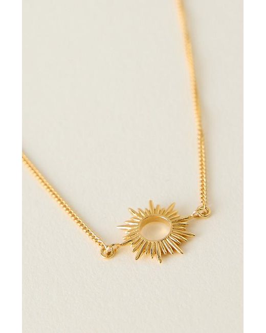 Rachel Jackson Natural Sterling Electric Goddess Mini Sun Necklace