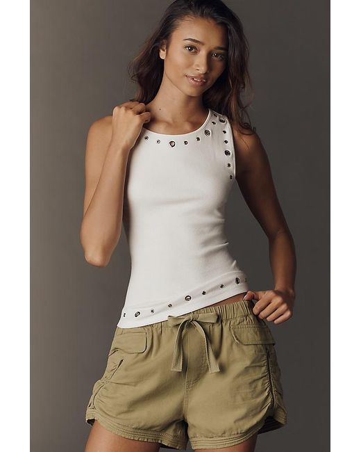 Pilcro White Eyelet Tank Top