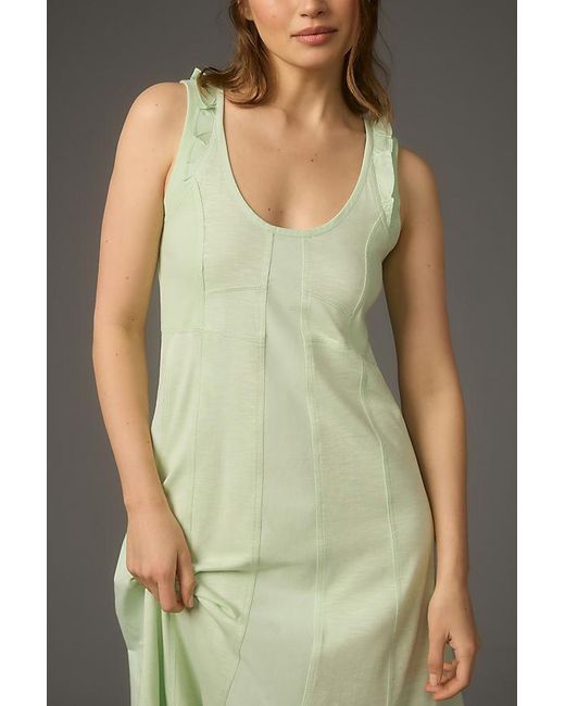 Daily Practice by Anthropologie Green Back Detail Maxi Dress