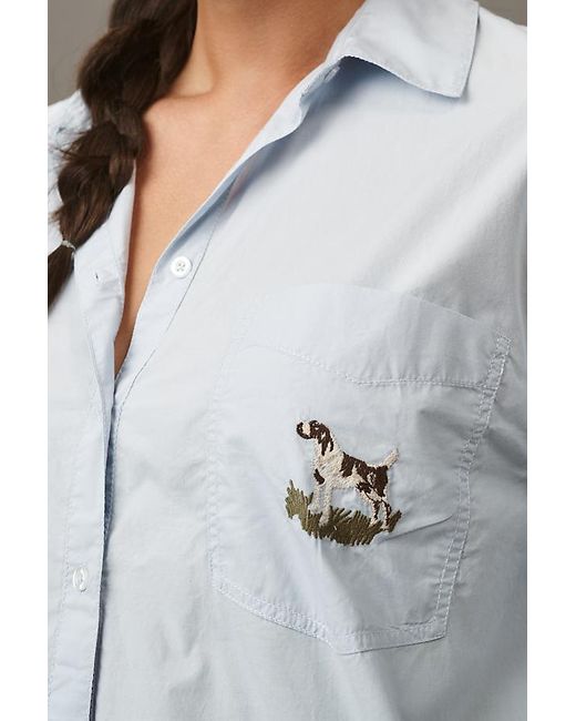 Maeve Blue The Shrunken Bennet Buttondown Shirt By