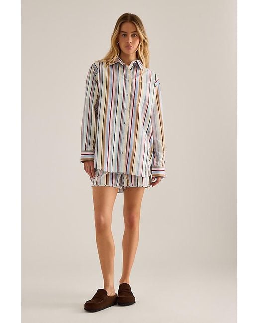 It's 9pm Multicolor Jessie Organic Cotton Shirt & Shorts Pyjama Set