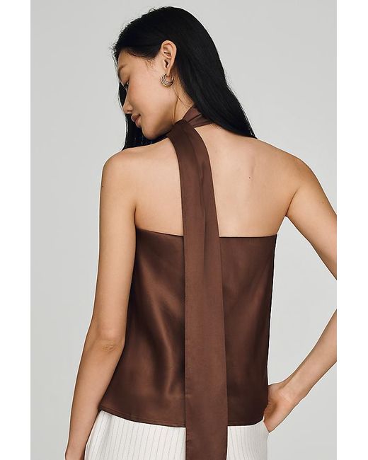 Maeve Brown Clara Strapless Scarf Top By