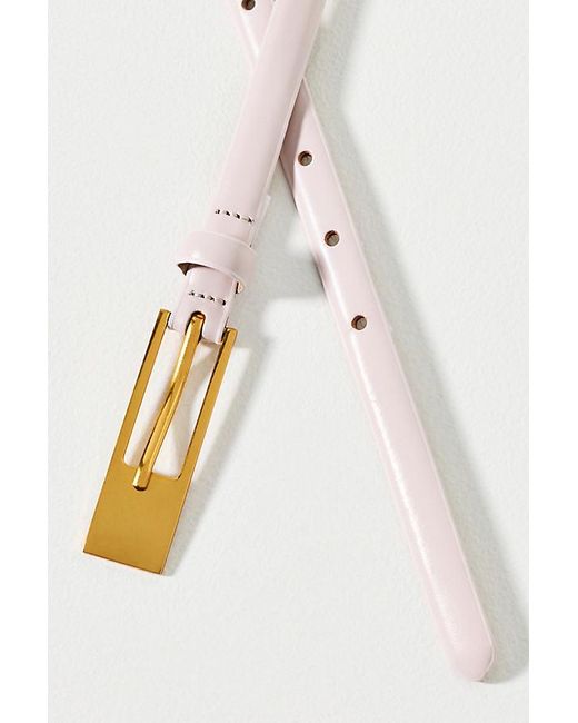 Maeve Purple Skinny Square Buckle Belt