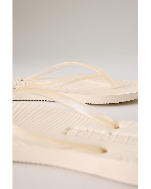 Sleeper Natural Tapered Transparent Flip Flops