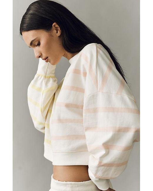 Daily Practice Orange Cotton Stripe Long-Sleeve Top