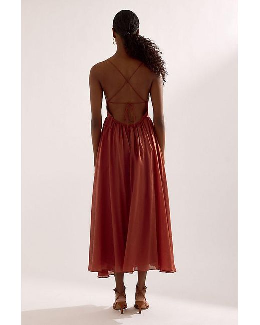 Bardot Red Arletha Halter Maxi Dress