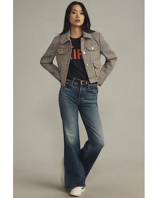 Plaid cropped jacket discount