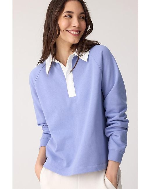 Sweaty Betty Blue Revive Rugby Sweatshirt