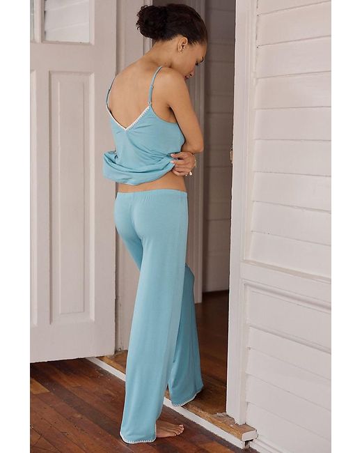 Eberjey Blue Frida Cami Top & Trousers Set