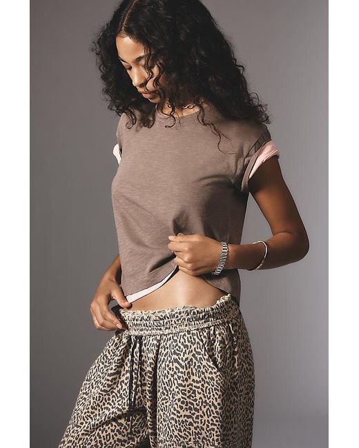 Daily Practice Gray Leopard Zola Joggers