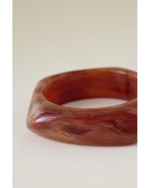 By Anthropologie Brown Angular Resin Bangle Bracelet