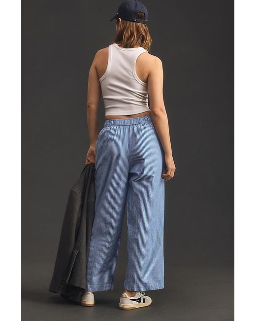 By Anthropologie Blue The Wren Boxer Trousers