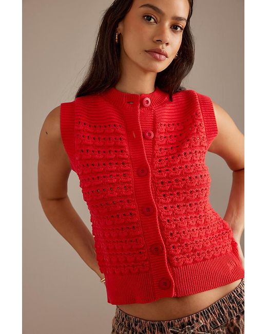 Damson Madder Red Aggie Knit Vest