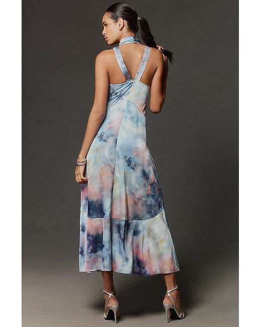 princess polly baby blue dress Arose Studio Sleeveless V-Neck Floral Midi Dress