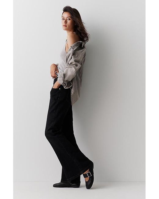 Pilcro Black Billy Low-Rise Bootcut Flare Jeans By