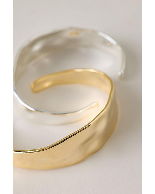 By Anthropologie Natural Hammered Bangle Bracelet