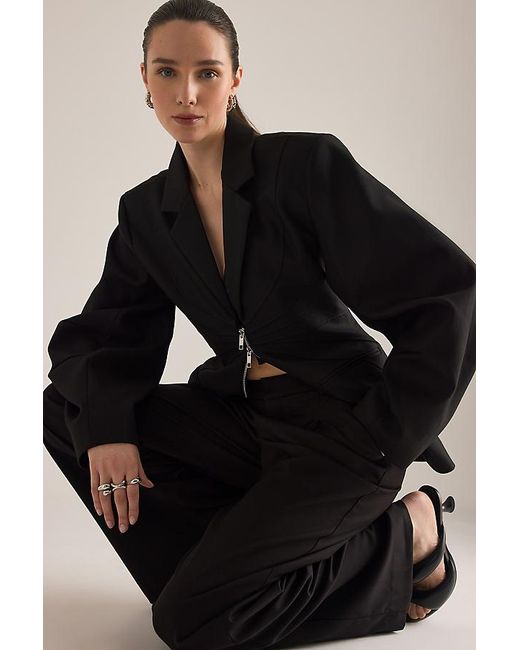 Gestuz Black Paula Wide-Leg Trousers