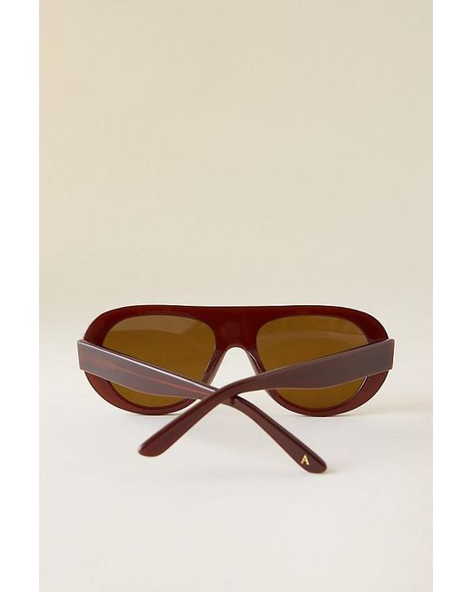 By Anthropologie Brown Bubble Aviator Sunglasses