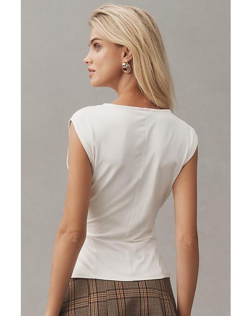 Maeve White Shirred Corset Top