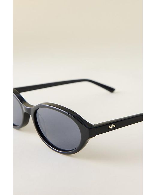 Messyweekend Black Ivy Oval Sunglasses