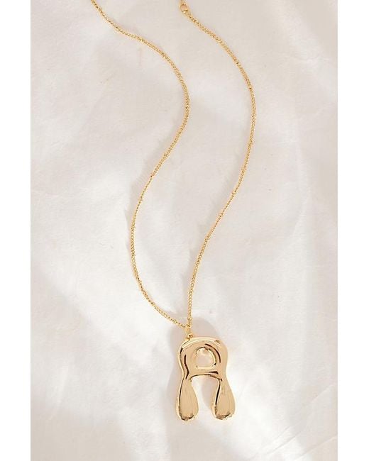 Gold plated store monogram necklace