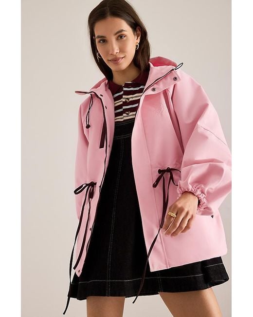 Damson Madder Pink Liu Check Raincoat