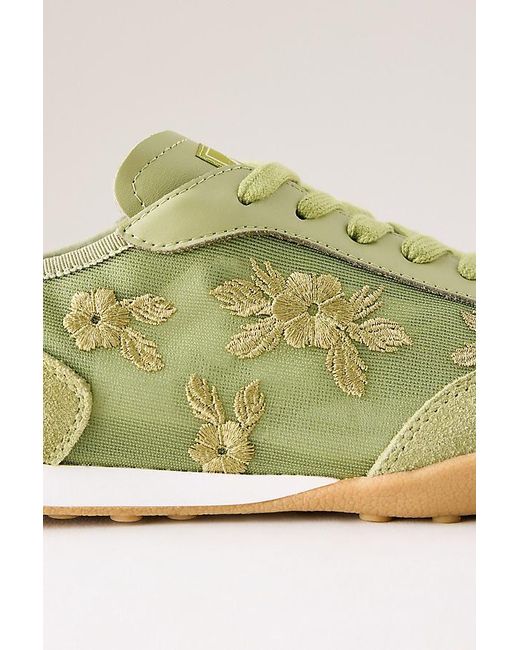 Back 70 Green Floral Nylon Trainers