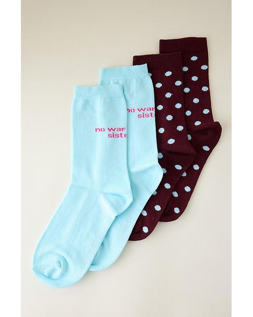 Susmie's Blue Socks, Set Of 2