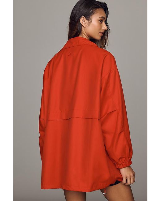 Maeve Red Oversized Lightweight Jacket