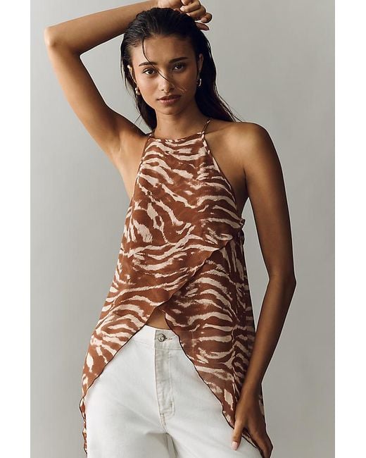 Mare Mare Brown Sheer Halter Tunic