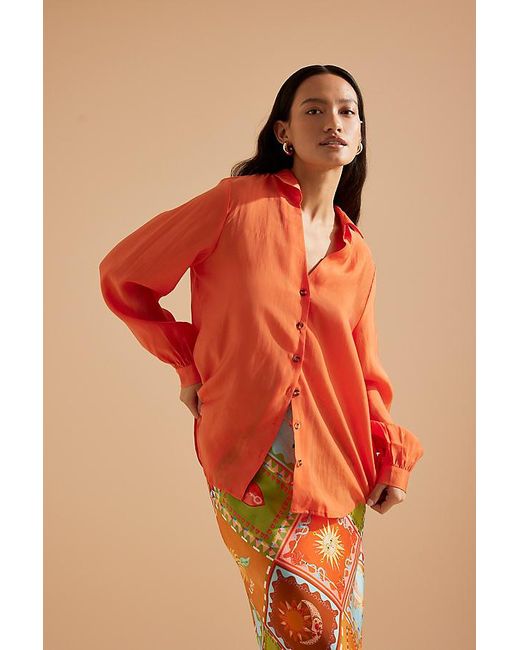 Never Fully Dressed Orange Miley Long-Sleeve Shirt